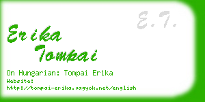 erika tompai business card